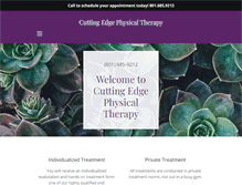 Tablet Screenshot of cuttingedgephysicaltherapyutah.com
